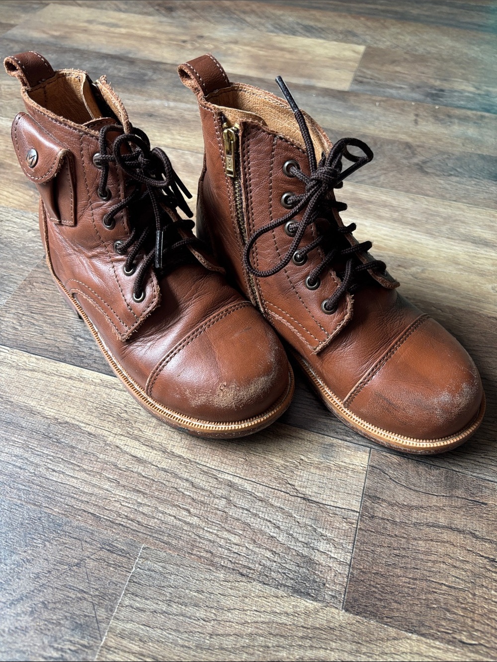 Mikoleon Brown Heirloom Luxe Leather Boots size 29 or 11.5